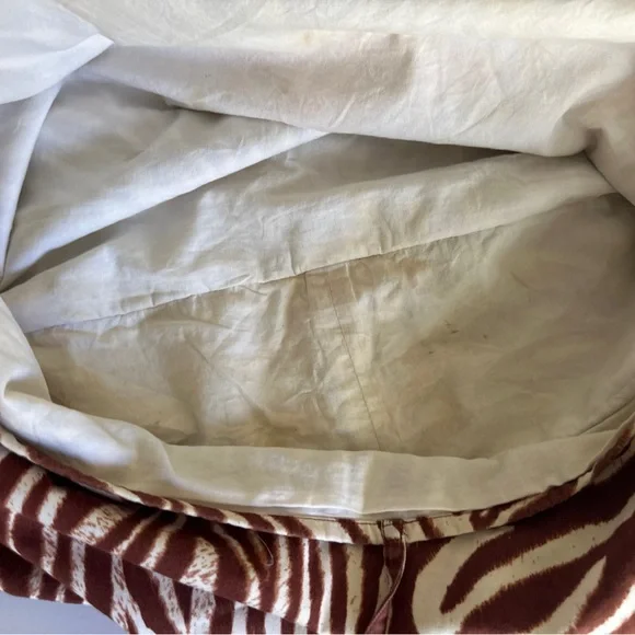 La Perla Zebra Slouch Bag w Bamboo Rings - Picture 7 of 10